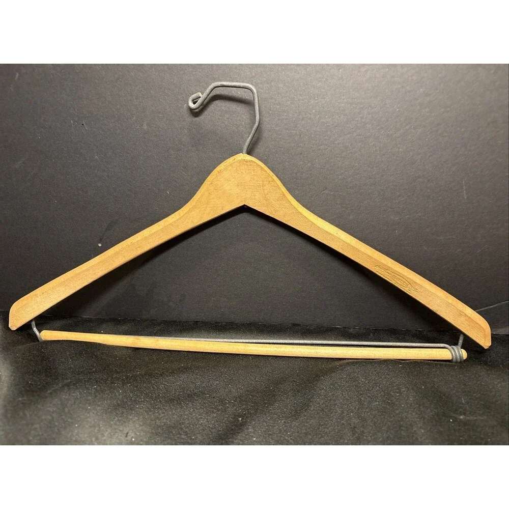 Lot of 3 Vintage Adult Size Wooden Hangers with 2 Different Kinds Wood Hangers